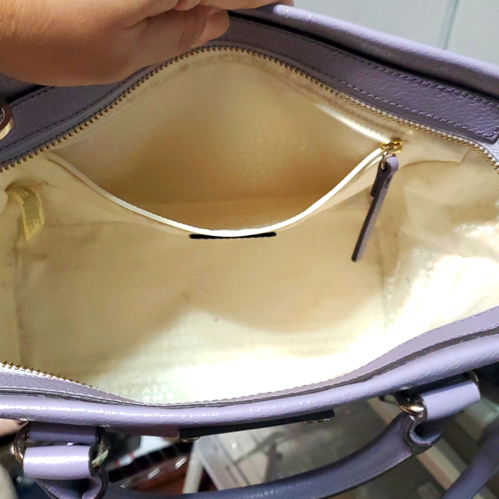Kate Spade New York Wellesley Camryn Lilac Leather Satchel Bag💜 - Picture 14 of 16